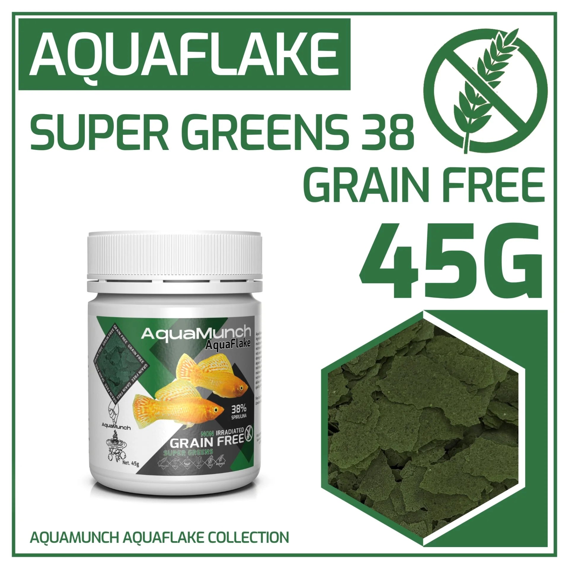 Aquamunch Aquaflake Super Greens Flake 45g