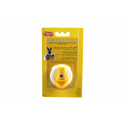 Living World Small Animal Salt Lickstone & Holder 50gm