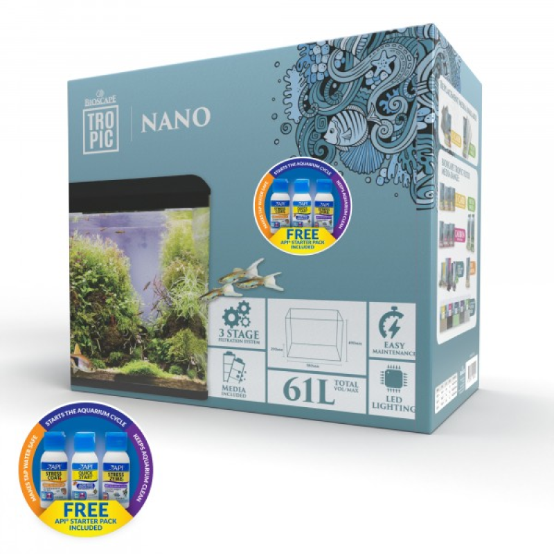 Bioscape Nano 61lt Aquarium Black 58x29x49cm